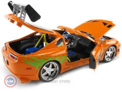 1:24 Jada 1995 Toyota Supra & Figur Brian O'Conner Fast & Furious