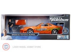 1:24 Jada 1995 Toyota Supra & Figur Brian O'Conner Fast and Furious