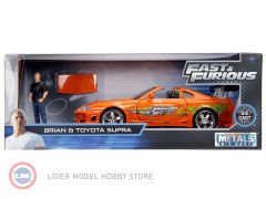 1:24 Jada 1995 Toyota Supra & Figur Brian O'Conner Fast and Furious