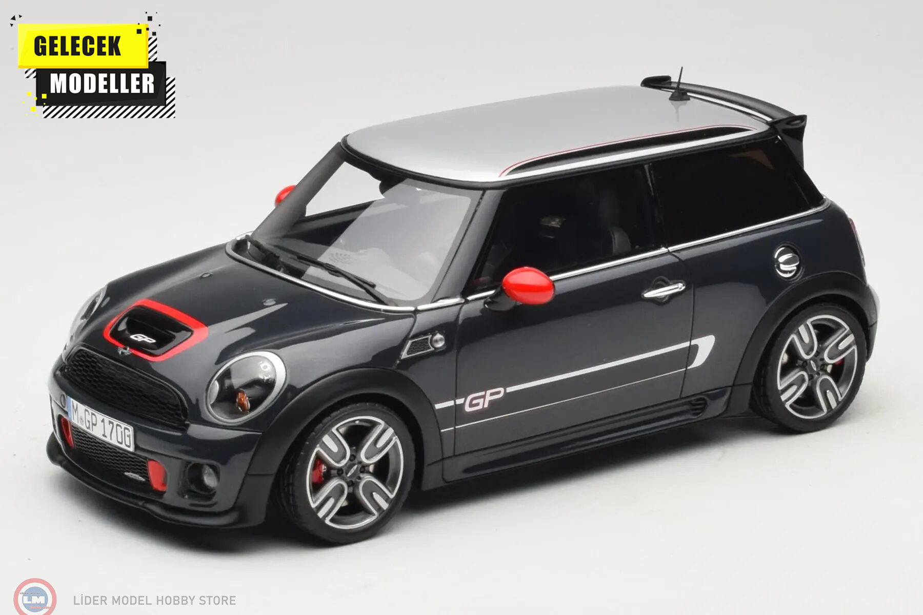 1:18 OTTO 2012 Mini Cooper JCW GP2 R56 Thunder Grey Metallic