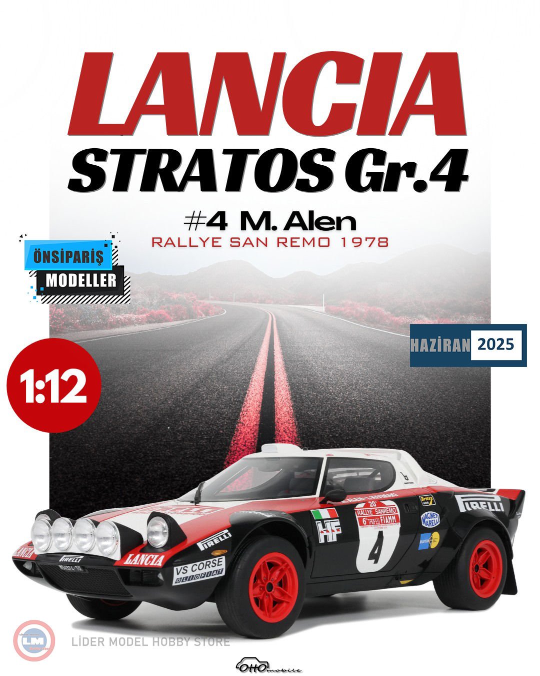 1:12 1978 Lancia Stratos GR.4 San Remo 999 Limitli