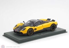 1:18 BBR Pagani Utopia Giallo Ginevra Carbon Fiber Opened Rear Wings + Showcase