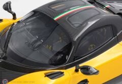 1:18 BBR Pagani Utopia Giallo Ginevra Carbon Fiber Opened Rear Wings + Showcase