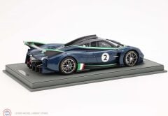 1:18 BBR Pagani Huayra R Blue Danubio Carbon Fiber Matt + Showcase