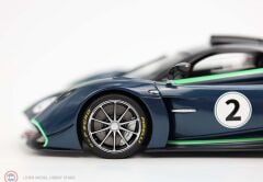 1:18 BBR Pagani Huayra R Blue Danubio Carbon Fiber Matt + Showcase