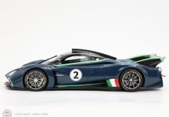 1:18 BBR Pagani Huayra R Blue Danubio Carbon Fiber Matt + Showcase