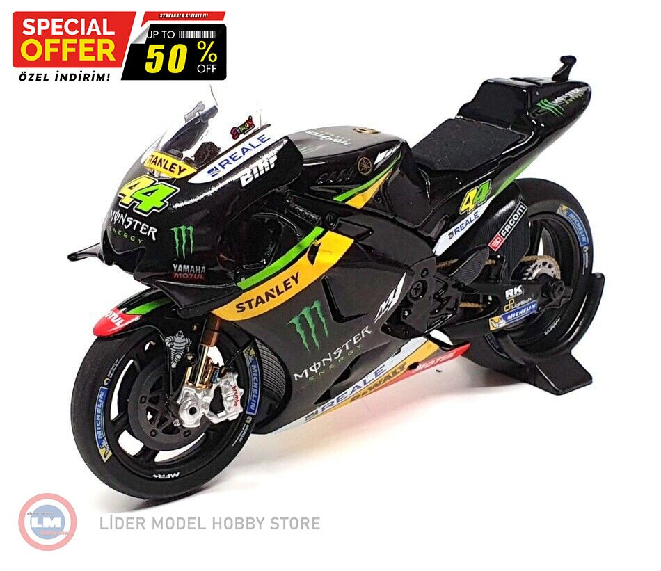 1:18 2016 Yamaha YZR-M1 MONSTER #44 YAMAHA TECH3 Motosiklet