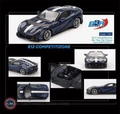 1:64 BBR 2023 Ferrari 812 COMPETITIZONE BLU TOUR DE FRANCE