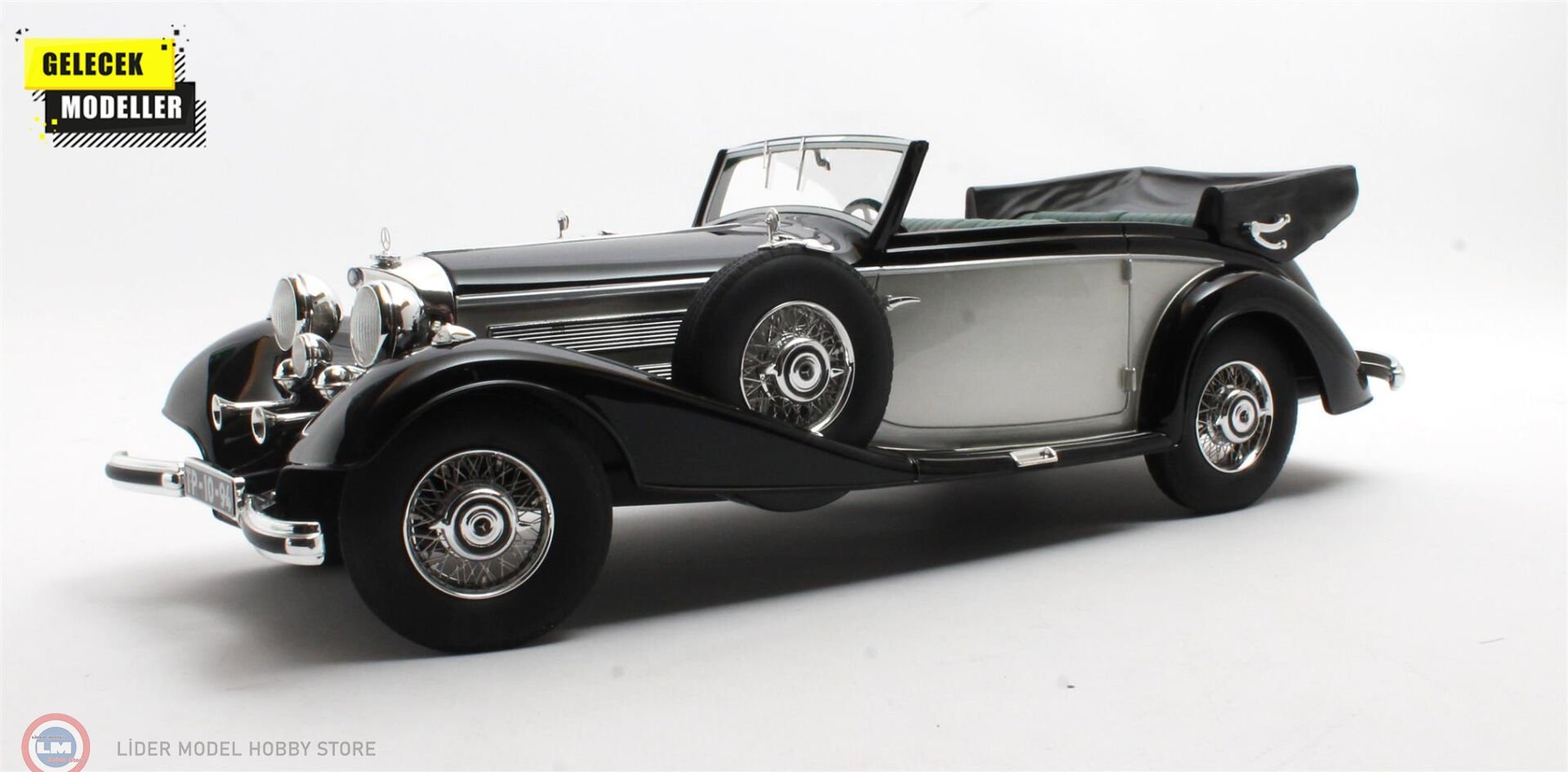 1:18 Cult Scale 1936 Mercedes Benz 540K Cabriolet B - black/silver