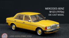 1:18 KK Scale 1975 Mercedes Benz 230E W123 Limousine  - yellow
