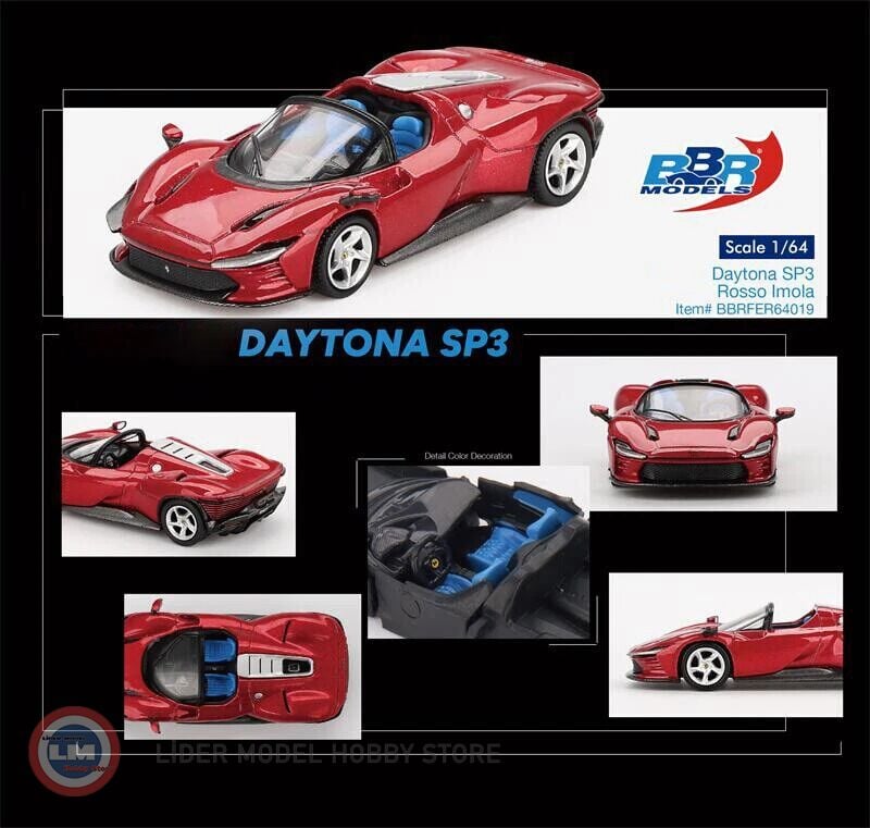 1:64 BBR 2024 Ferrari DAYTONA SP3 ROSSO IMOLA