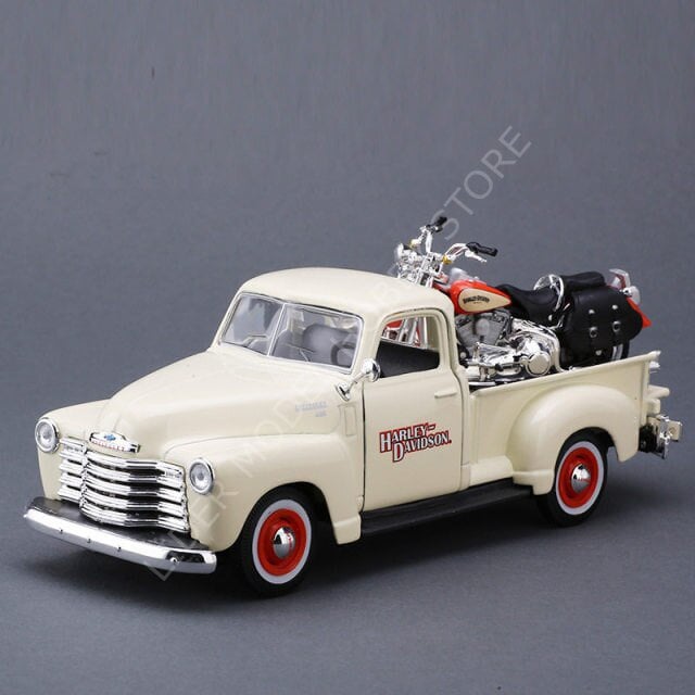 1:24 Maisto 1950 Chevrolet 3100 Pickup  With  Harley-Davidson