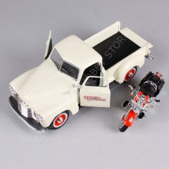 1:24 Maisto 1950 Chevrolet 3100 Pickup  With  Harley-Davidson