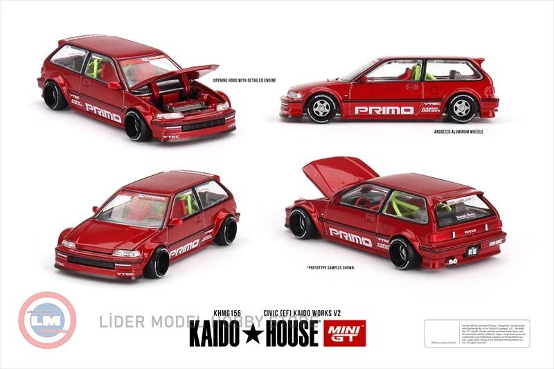 1:64 Mini GT 1987 Honda CIVIC (EF) KAIDO WORKS V2