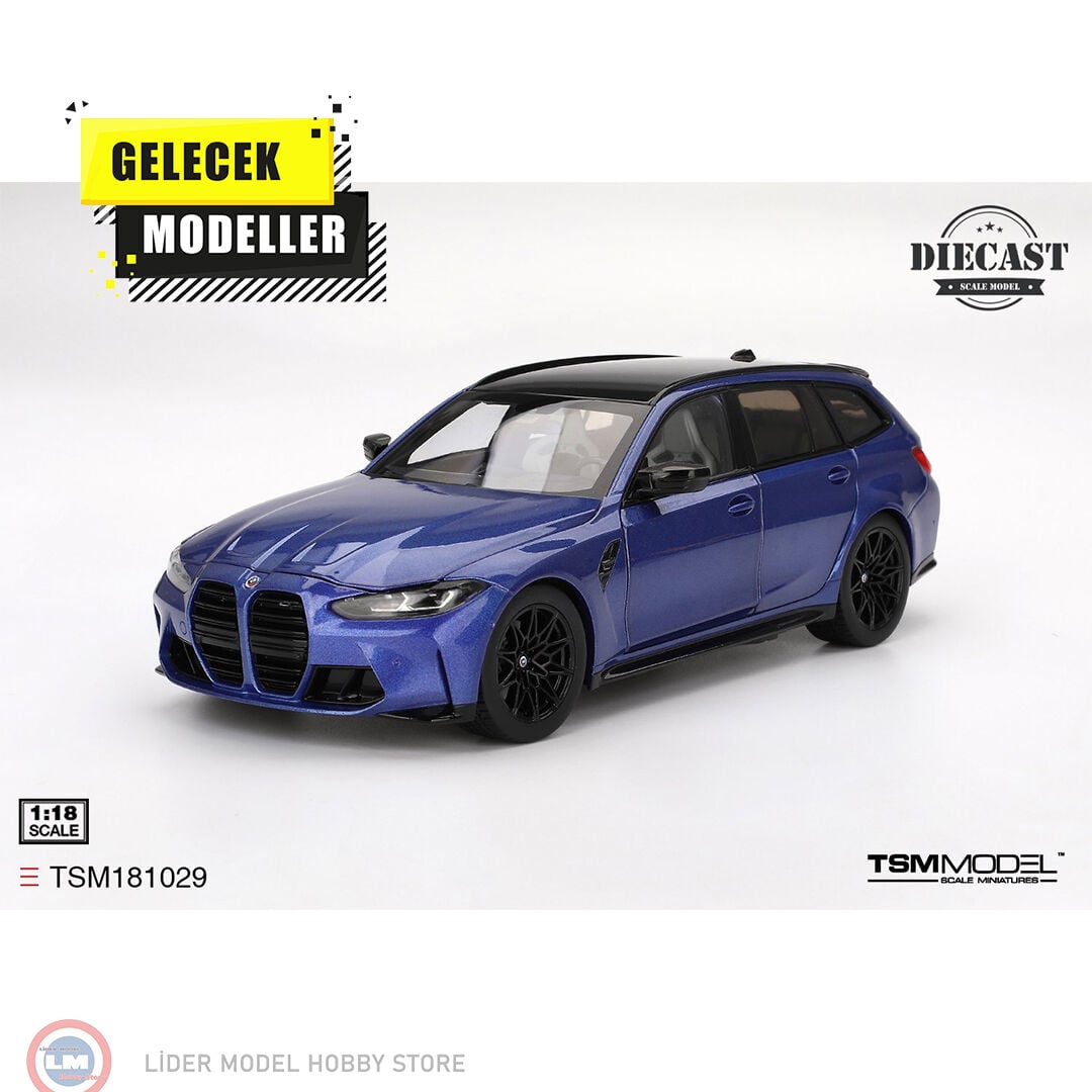 1:18 Top Speed Models 2021 BMW M3 Touring M G81 - Portimao Blue Metallic