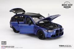 1:18 Top Speed Models 2021 BMW M3 Touring M G81 - Portimao Blue Metallic