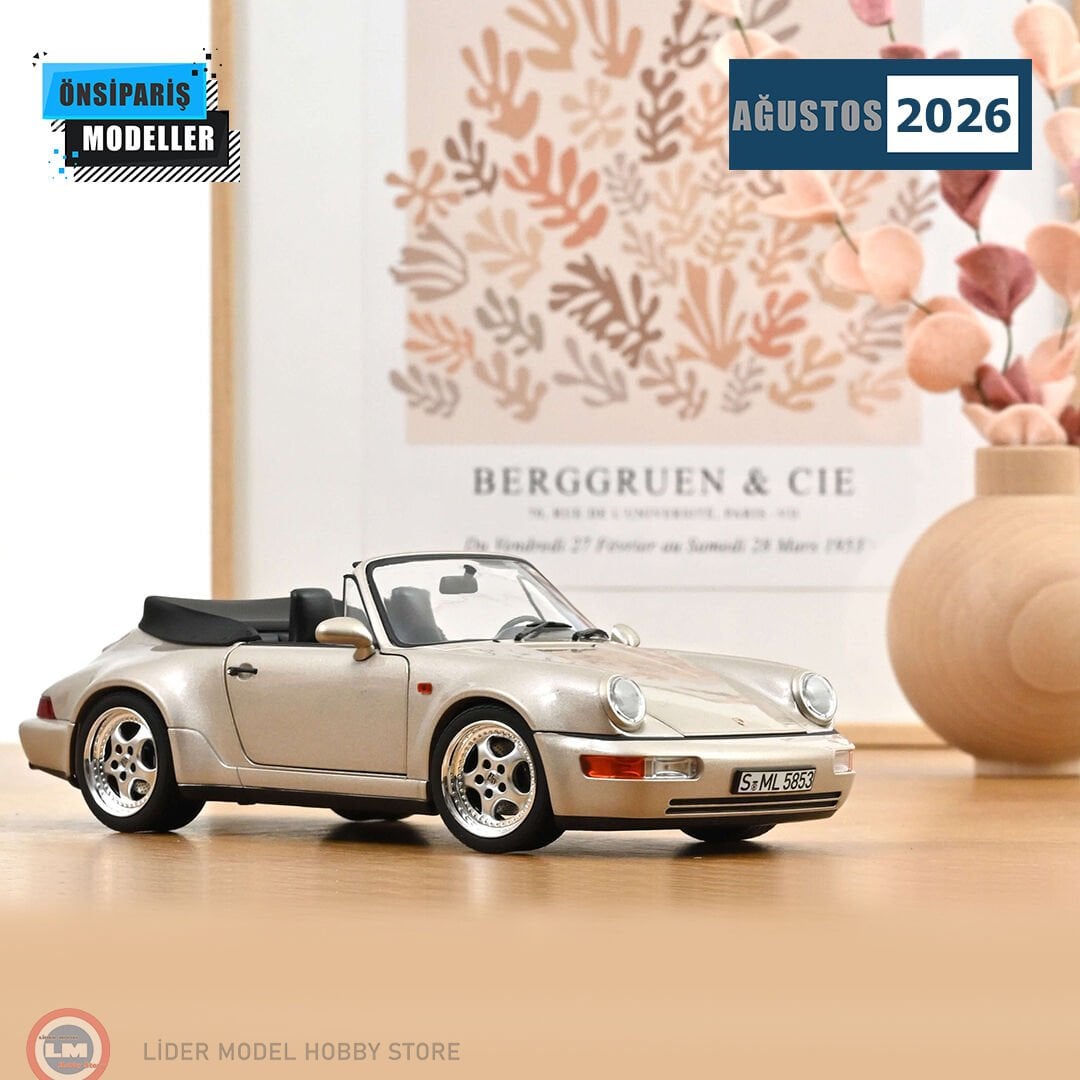 1:18 Norev 1992 Porsche 911 964 Turbo Cabriolet Zermatt Silver