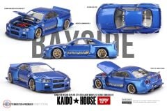 1:64 Mini GT Kaido 1999 Nissan SKYLINE GT-R (R34) KAIDO WORKS (V2 AERO) SHINJUKU V2