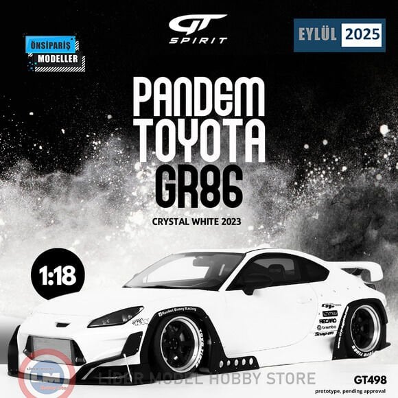1:18 2023 Toyota GR86 Pandem Crystal White