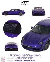 1:18 GT Spirit 2023 Porsche Taycan Turbo GT - Purple Sky Metallic