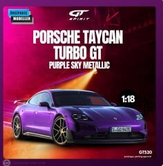 1:18 GT Spirit 2023 Porsche Taycan Turbo GT - Purple Sky Metallic