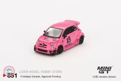 1:64 Mini GT 2024 Fiat 595 ABARTH LB-WORKS X ABAS WORKS PINK
