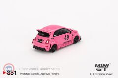 1:64 Mini GT 2024 Fiat 595 ABARTH LB-WORKS X ABAS WORKS PINK