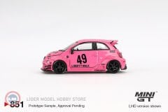 1:64 Mini GT 2024 Fiat 595 ABARTH LB-WORKS X ABAS WORKS PINK