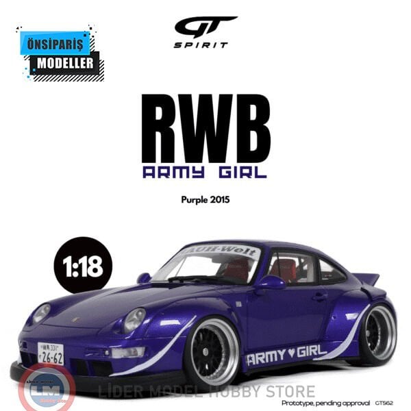 1:18 GT Spirit 2015 Porsche 911 993 RWB Army Girl