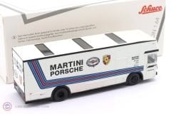 1:64 Schuco 1968 Mercedes Benz O317 TRUCK CAR TRANSPORTER PORSCHE MARTINI RACING