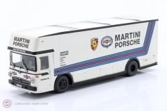 1:64 Schuco 1968 Mercedes Benz O317 TRUCK CAR TRANSPORTER PORSCHE MARTINI RACING