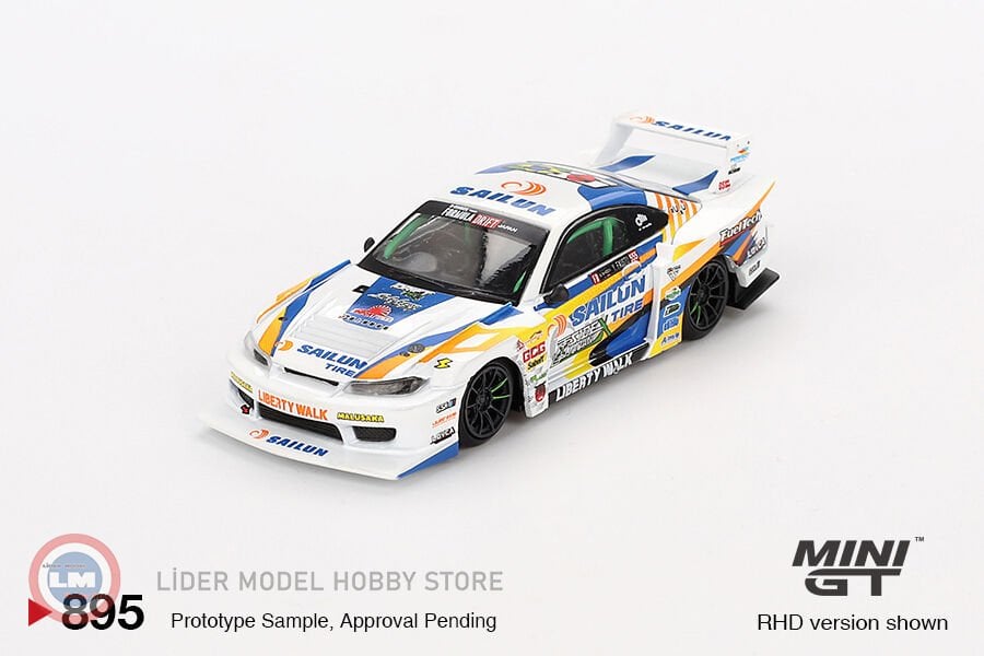1:64 Mini GT 2023 Nissan SILVIA S15 LB-SUPER SILHOUETTE #555 FORMULA DRIFT JAPAN