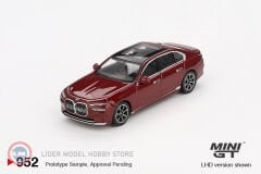 1:64 Mini GT 2023 BMW I7 XDRIVE60 AVENTURIN RED