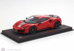 1:18 BBR Ferrari 488 PISTA Rosso Corsa with Carbon wheels and wing &showcase