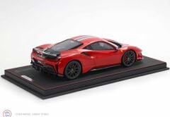 1:18 BBR Ferrari 488 PISTA Rosso Corsa with Carbon wheels and wing &showcase