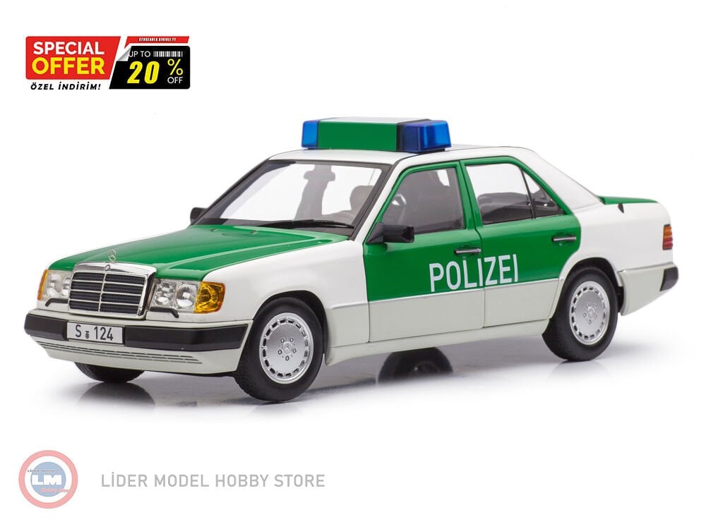 1:18 1992 Mercedes Benz 230E W124 Limousine Polizei