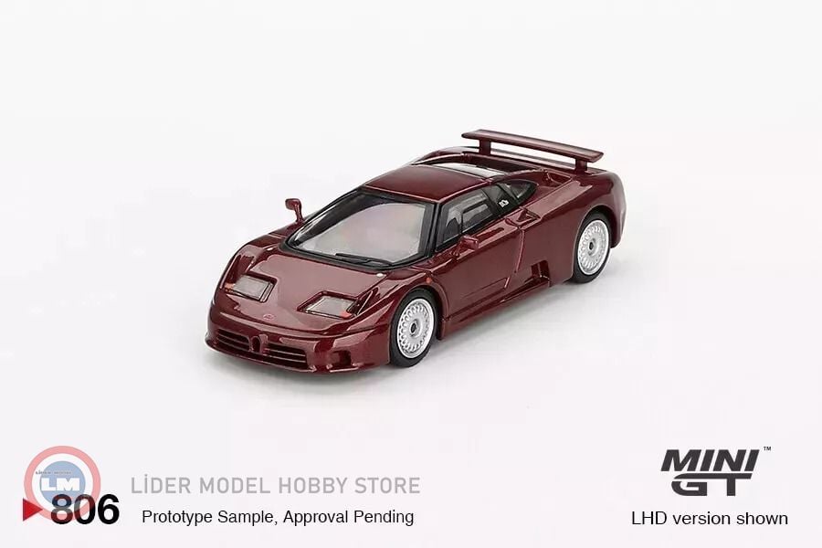 1:64 Mini GT 1995 Bugatti EB110 GT DARK RED METALLIC