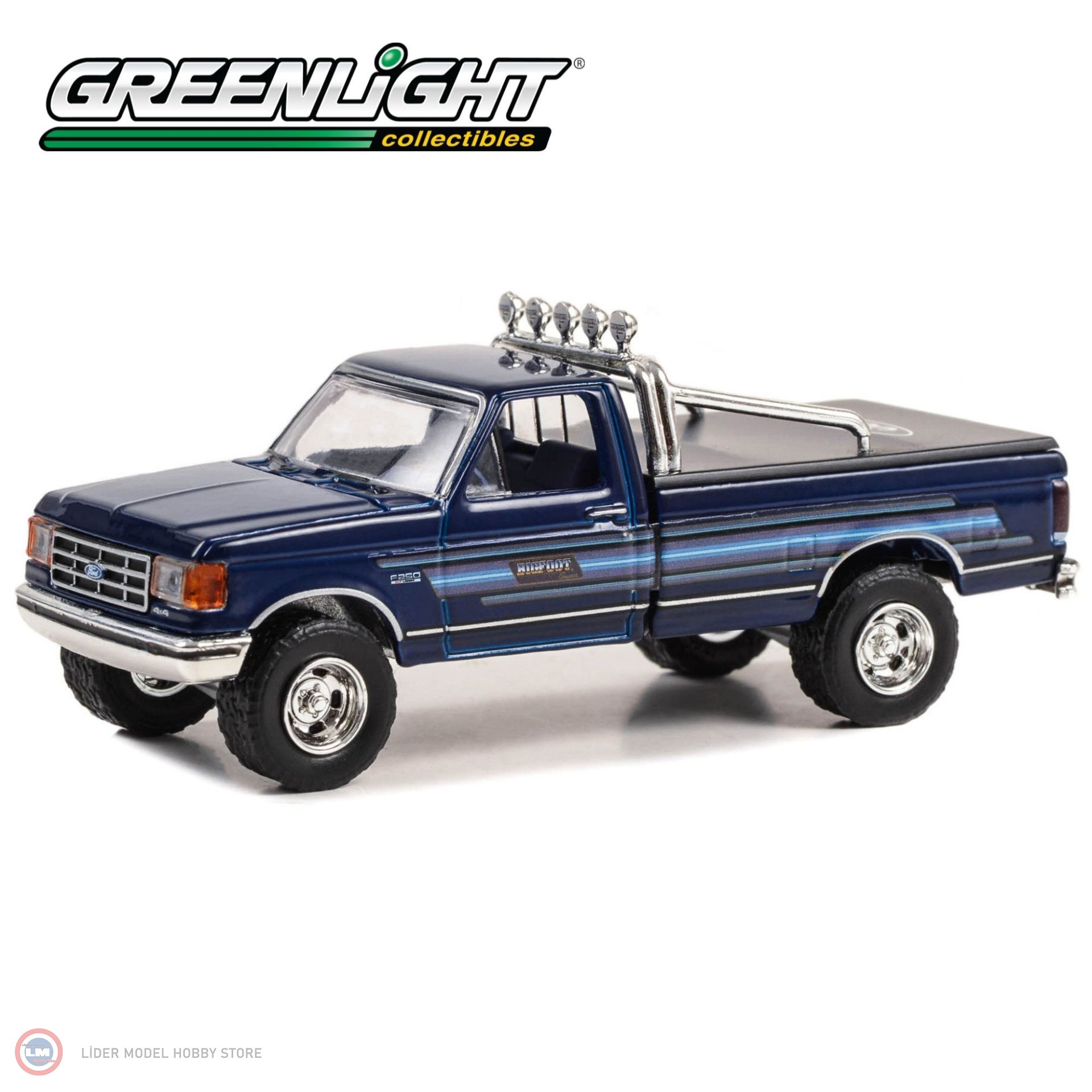 1:64 Greenlight 1987 Ford F-250 XLT Lariat Bigfoot Cruiser #1
