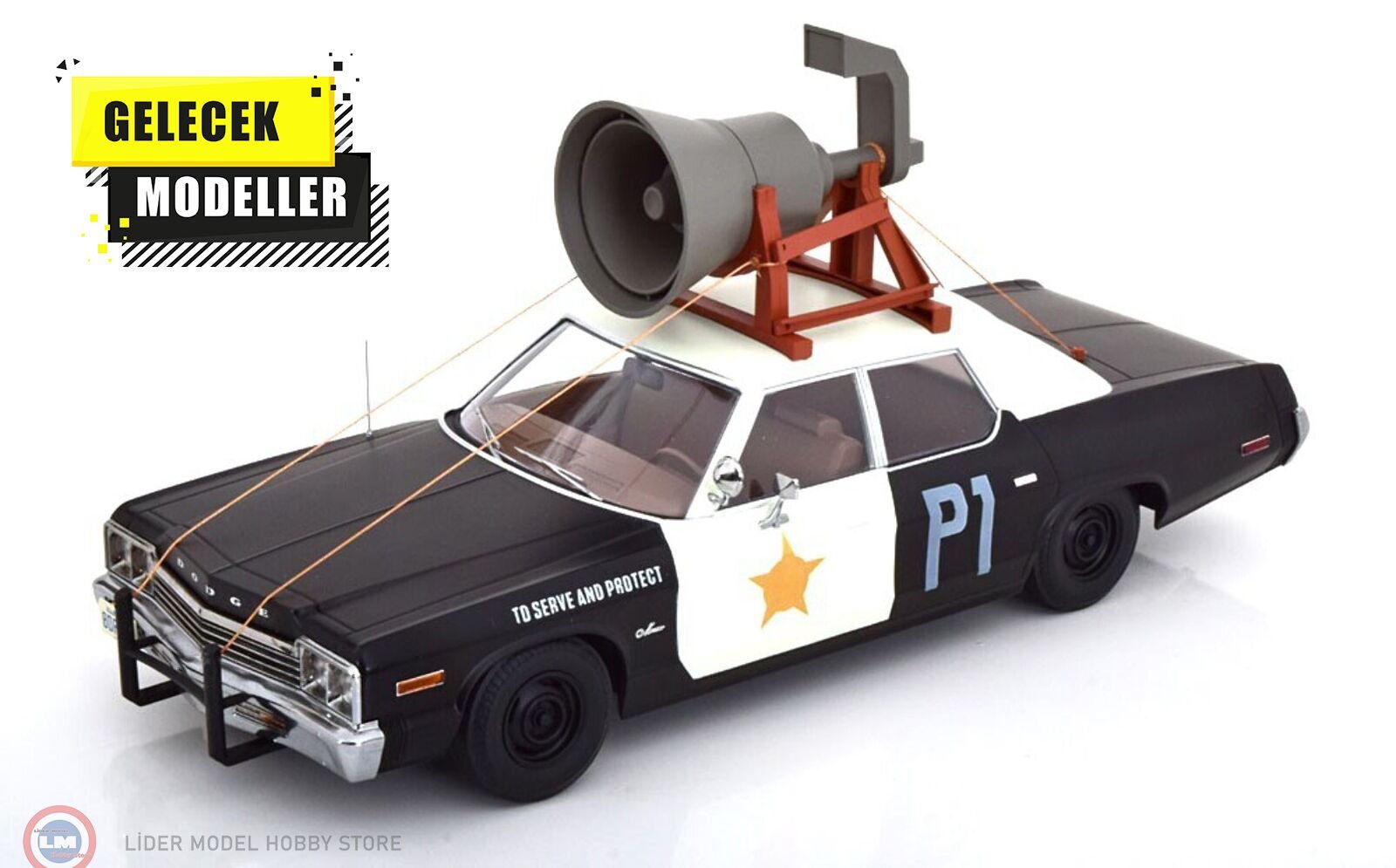 1:18 KK Scale 1974 Dodge Monaco Bluesmobile with horn