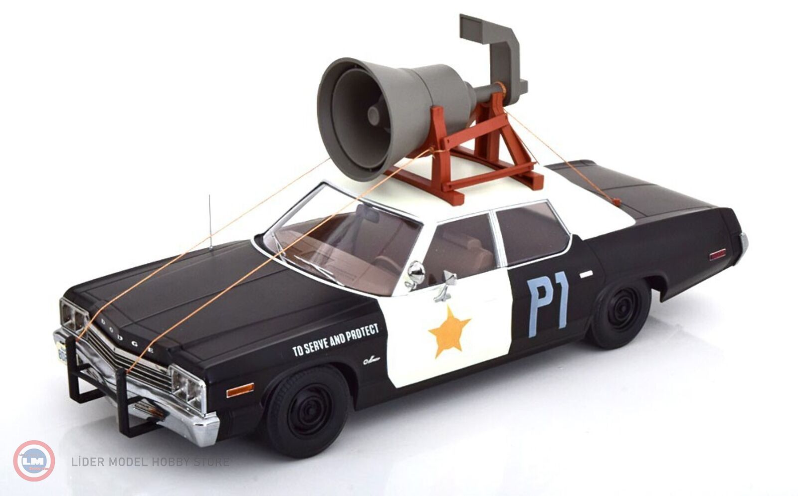 1:18 KK Scale 1974 Dodge Monaco Bluesmobile with horn