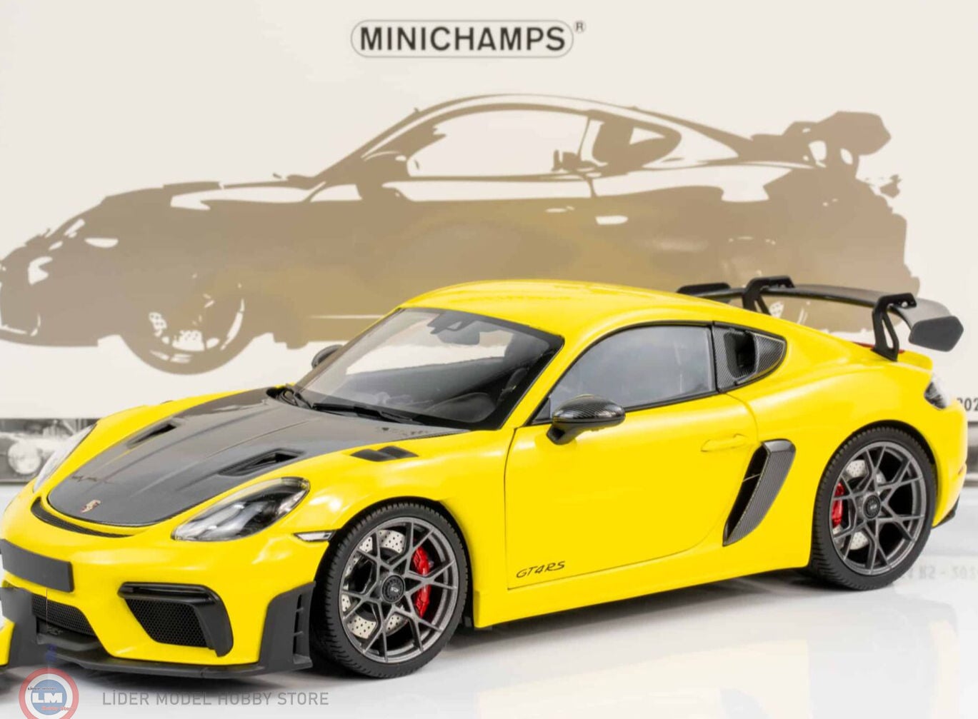 1:18 Minichamps 2024 PORSCHE CAYMAN GT4 RS - WEISSACH PACKAGE