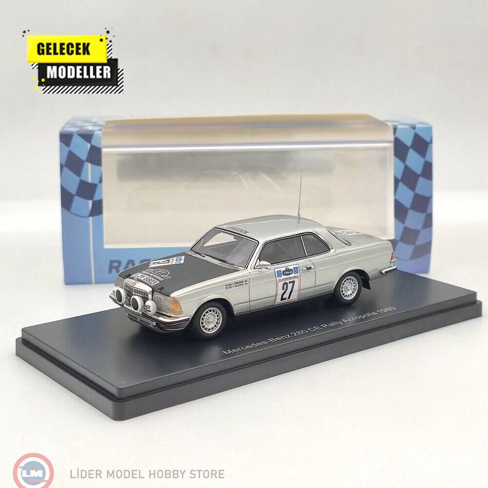 1:43 Neo Scale 1980 Mercedes Benz 280 CE, #27, Carlsson, Rallye WM