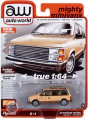1:64 Autoworld 1985 Plymouth Voyager in Cream with Tan Lower Sides