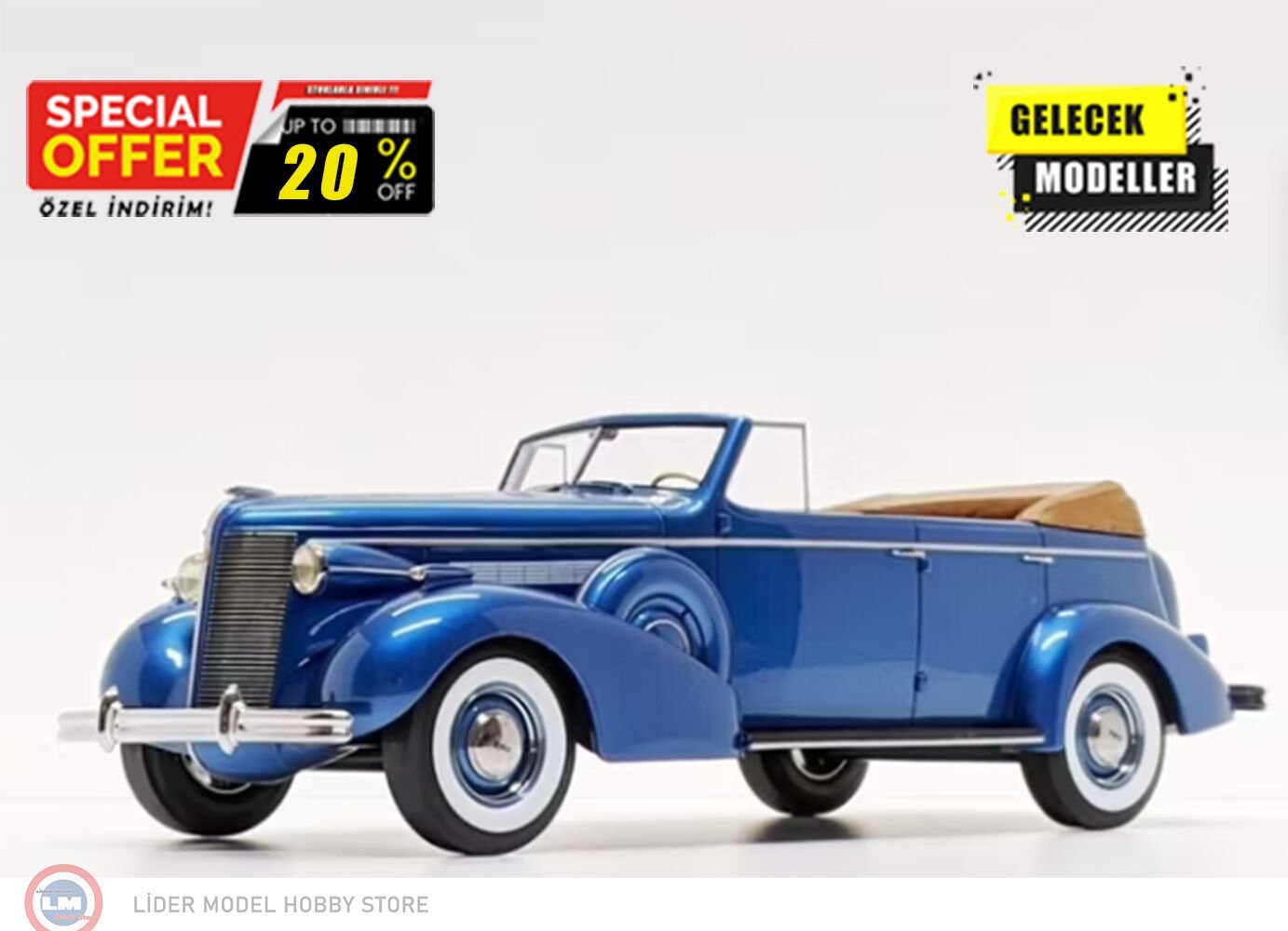 1:18 Bos Models 1937 Buick Roadmaster 80-C Four-Door Phaeton
