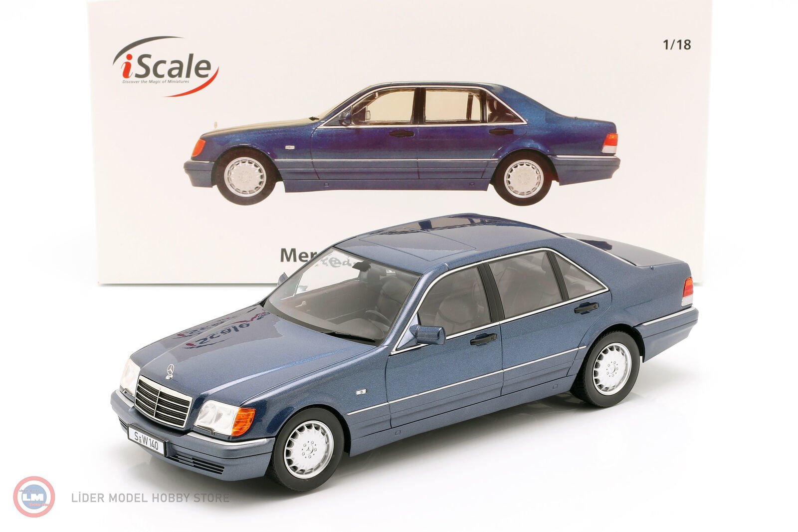1:18 1994 Mercedes Benz S500 W140 Azurit Blue