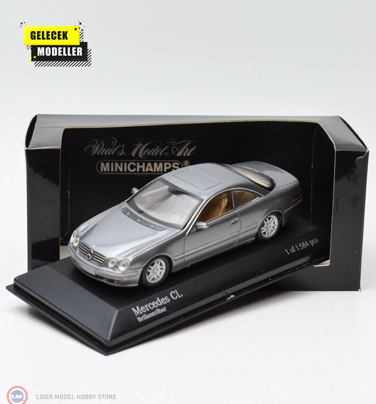 1:43 Minichamps 1999 Mercedes Benz CL-CLASS COUPE (C215) – BRILLIANT SILVER