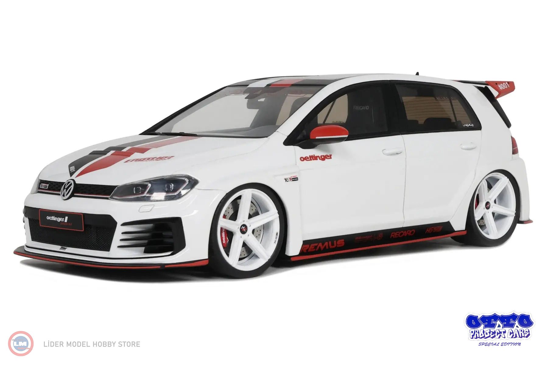 1:18 2019 Volkswagen Golf VII GTI Oettinger Pure White Project Cars