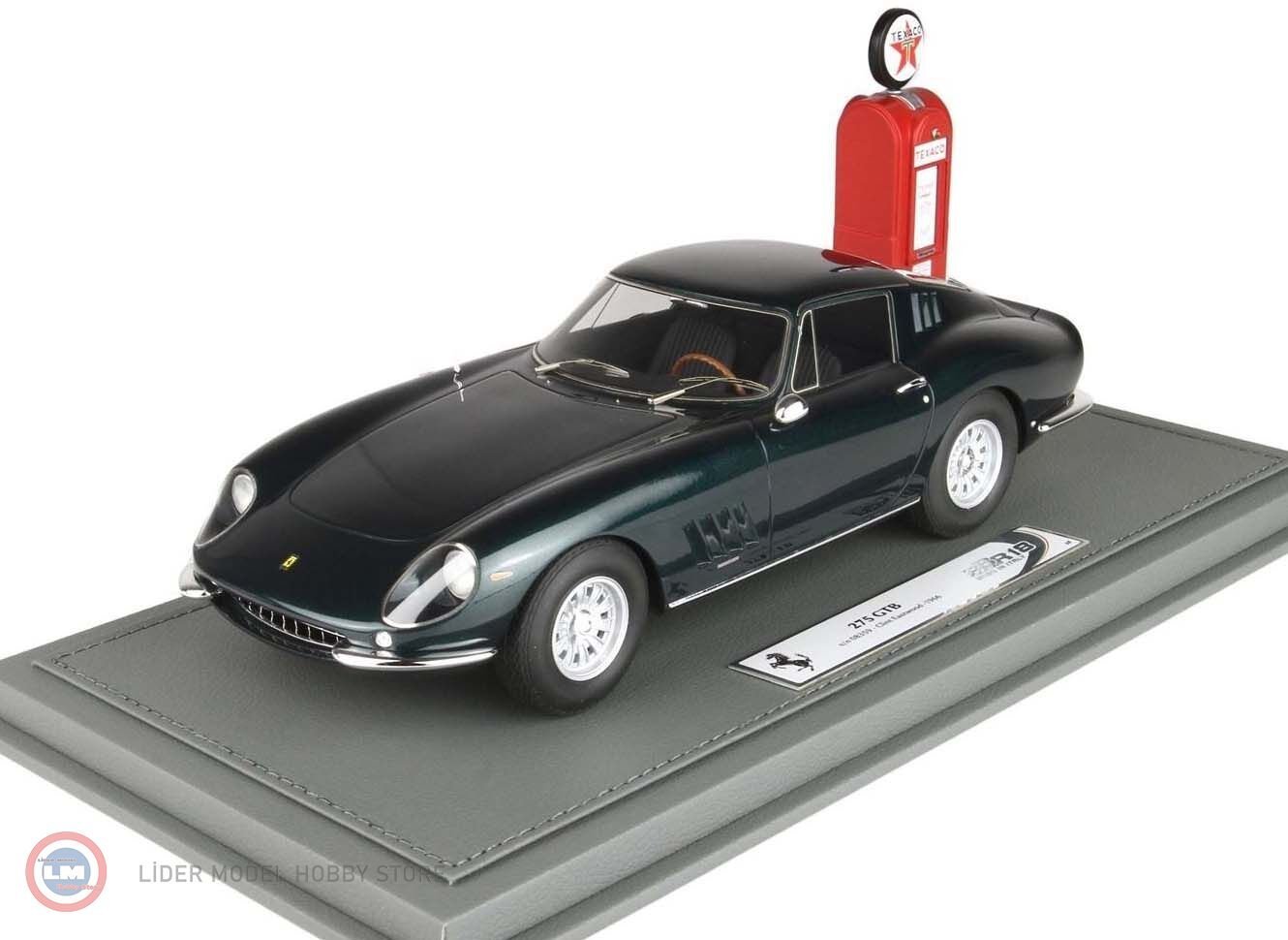 1:18 BBR 1966 Ferrari 275 GTB Personal Clint Eastwood ile Pompa Benzina Texaco