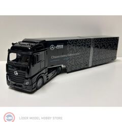 1:43 Burago 2024 Mercedes Benz ACTROS + TRAILER + W15 E PERFORMANCE #63 RUSSELL