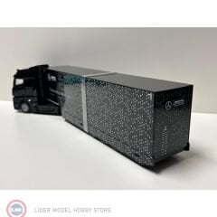 1:43 Burago 2024 Mercedes Benz ACTROS + TRAILER + W15 E PERFORMANCE #63 RUSSELL